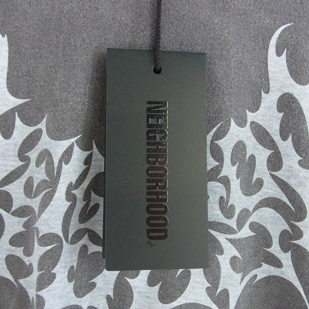 NEIGHBORHOOD ネイバーフッド 251PCNH-LT04 NH . TEE LS-4 顔料染め ウォッシュ加工 長袖 Tシャツ グレー系 XXL【新古品】【未使用】【中古】