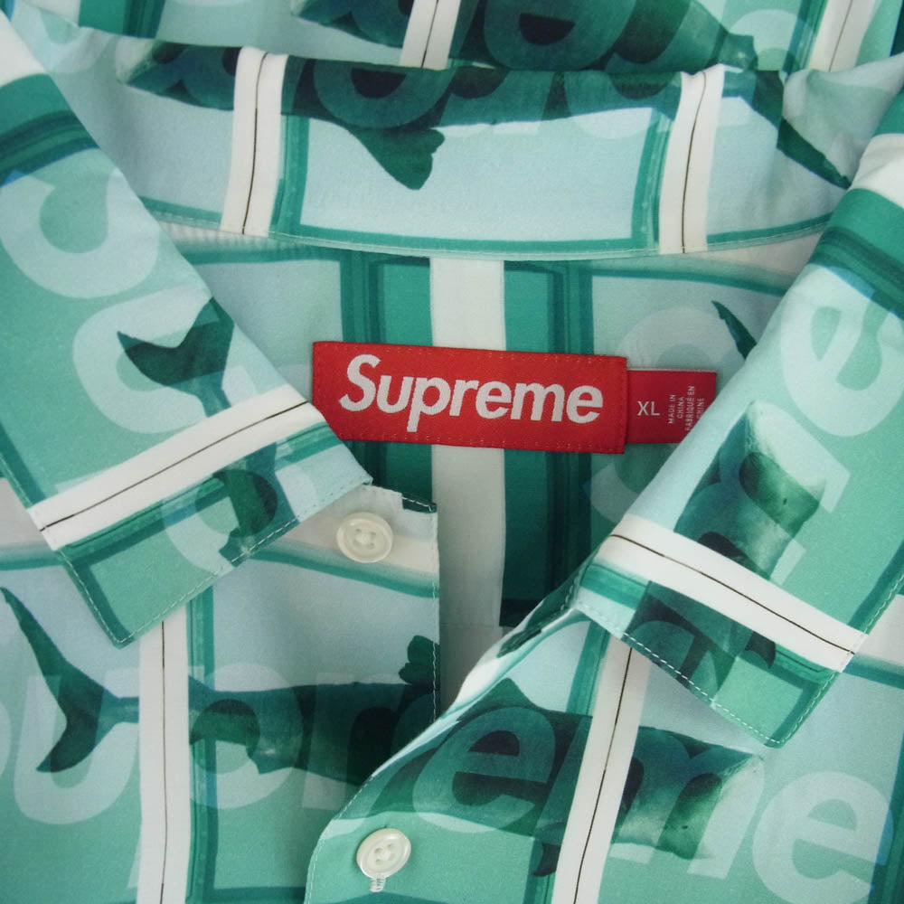 Supreme シュプリーム 25SS Damien Hirst SS Shirt ダミアン ハースト 半袖 シャツ グリーン系 XL【新古品】【未使用】【中古】