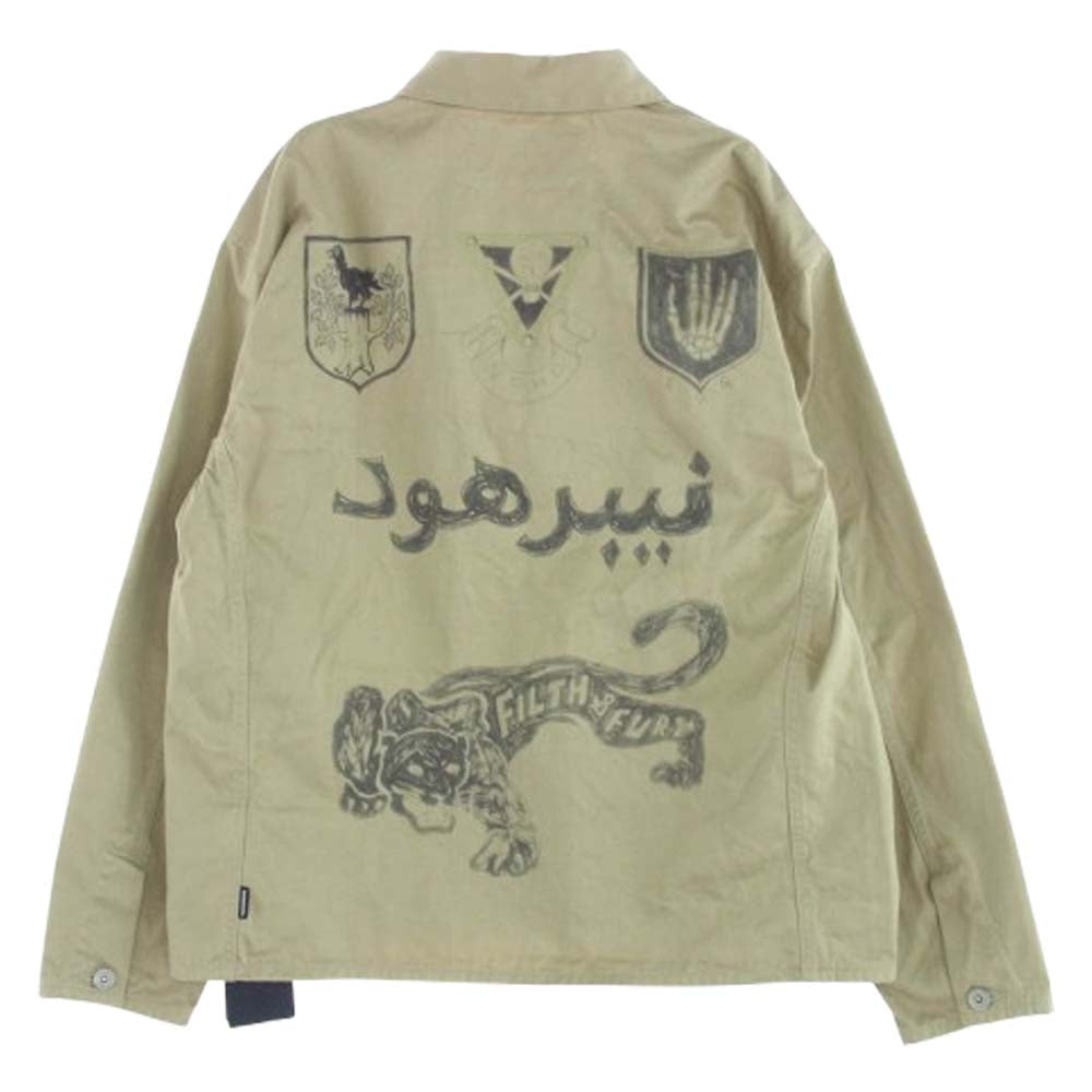 NEIGHBORHOOD ネイバーフッド 251AQNH-JKM01 MEMORIAL COVERALL JACKET メモリアル カバーオール ジャケット ベージュ系 L【新古品】【未使用】【中古】