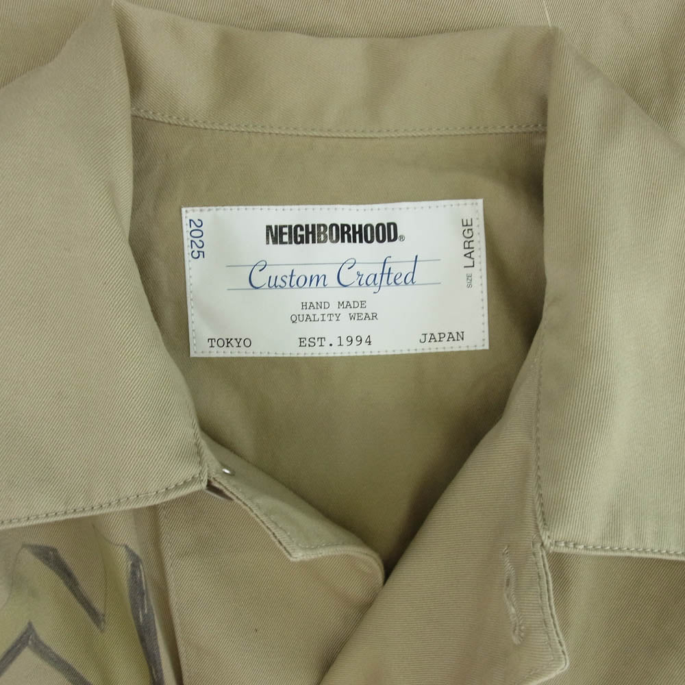 NEIGHBORHOOD ネイバーフッド 251AQNH-JKM01 MEMORIAL COVERALL JACKET メモリアル カバーオール ジャケット ベージュ系 L【新古品】【未使用】【中古】
