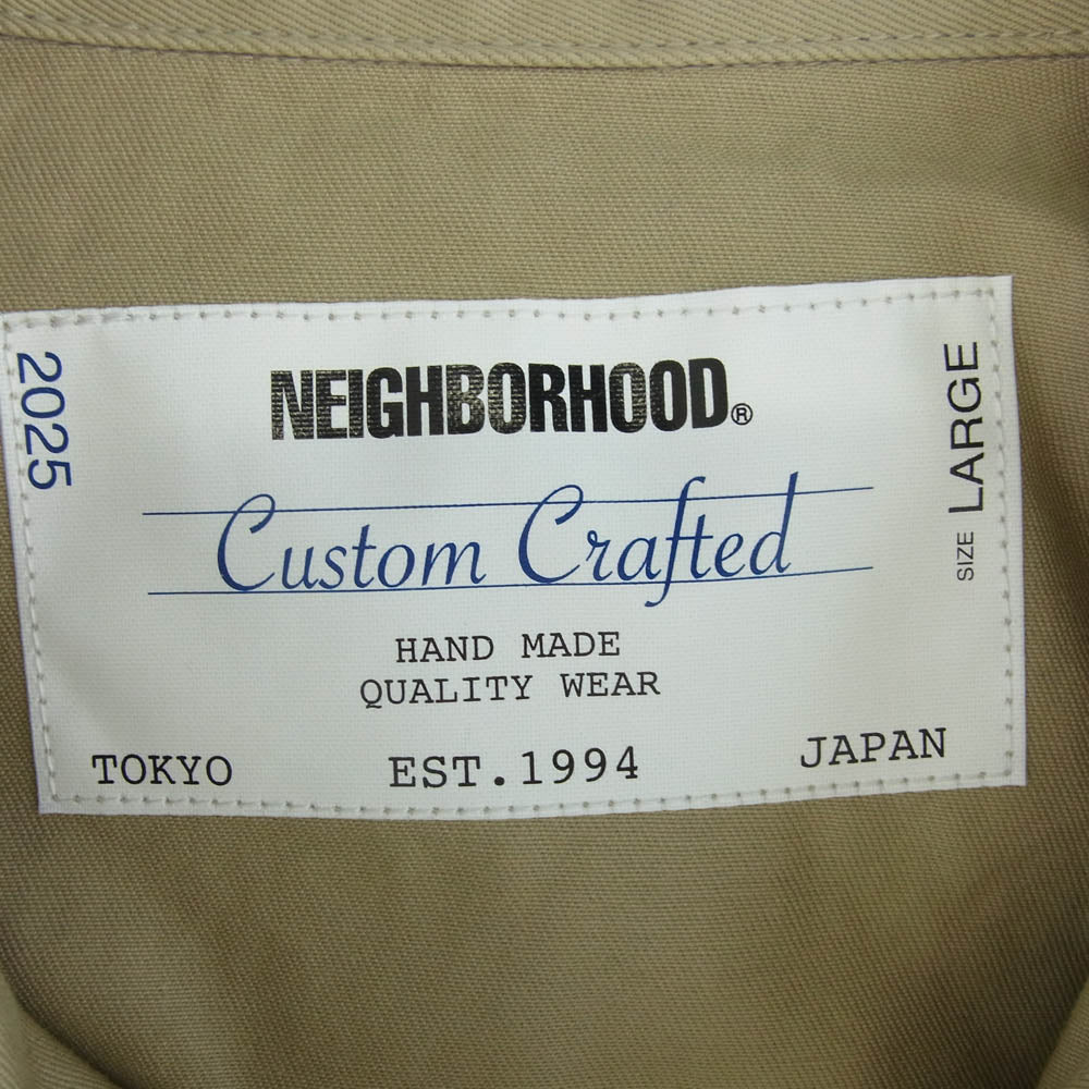 NEIGHBORHOOD ネイバーフッド 251AQNH-JKM01 MEMORIAL COVERALL JACKET メモリアル カバーオール ジャケット ベージュ系 L【新古品】【未使用】【中古】