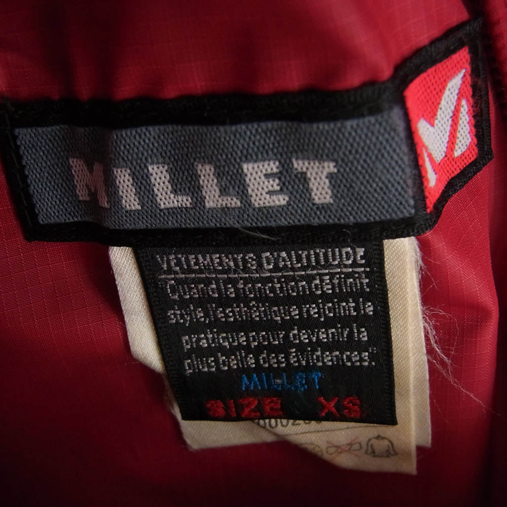 MILLET ミレー M09303 リバーシブル ダウンジャケット レッド系 グリーン系 XS【中古】