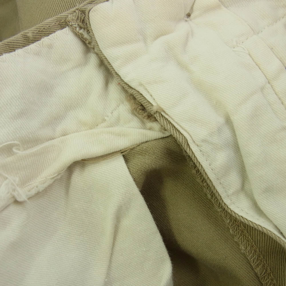 ミリタリー 8405-163-8693 60's～ Vintage ヴィンテージ US.ARMY KHAKI CHINO TROUSERS チノトラウザーズ パンツ ベージュ系 32×29【中古】