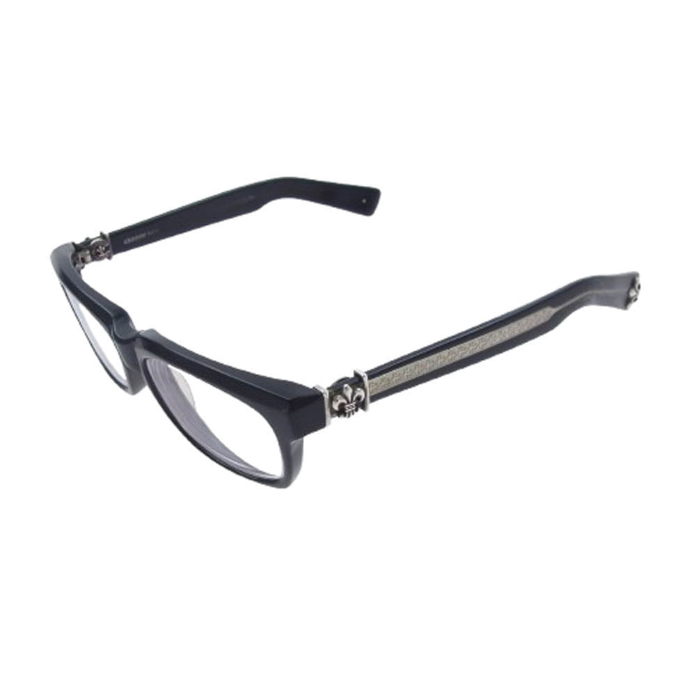 CHROME HEARTS クロムハーツ（原本無） 度入り SPLAT-A BSフレア テンプル ウェリントン型 サングラス アイウェア メガネ 眼鏡 ブラック系【中古】