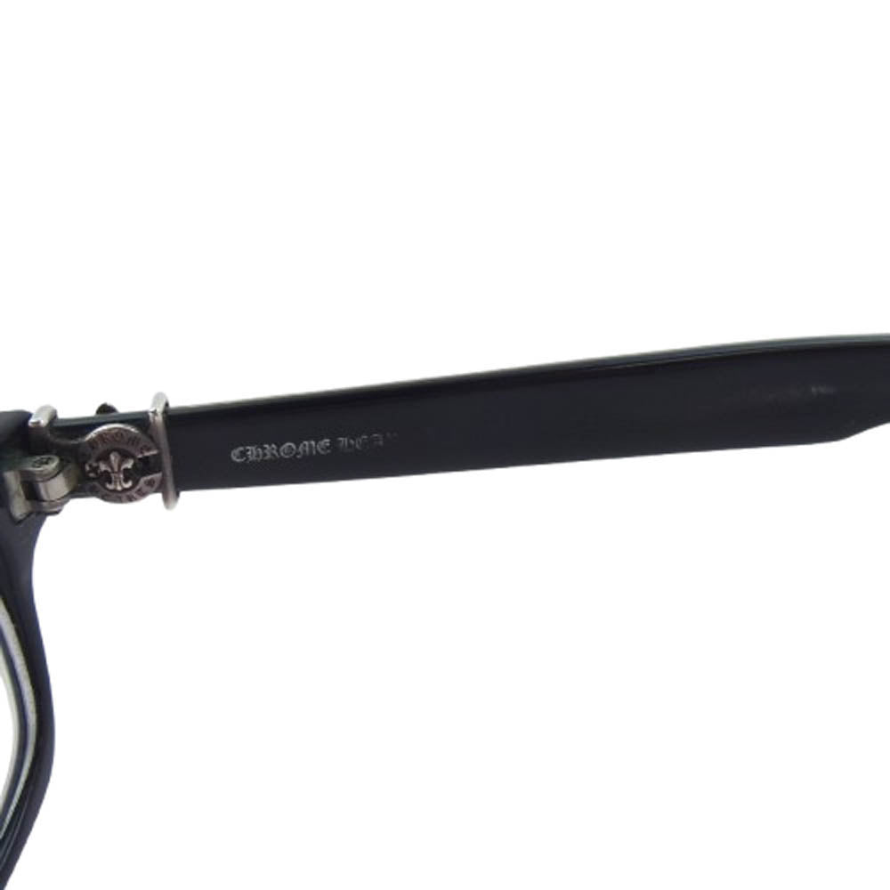 CHROME HEARTS クロムハーツ（原本無） 度入り SPLAT-A BSフレア テンプル ウェリントン型 サングラス アイウェア メガネ 眼鏡 ブラック系【中古】