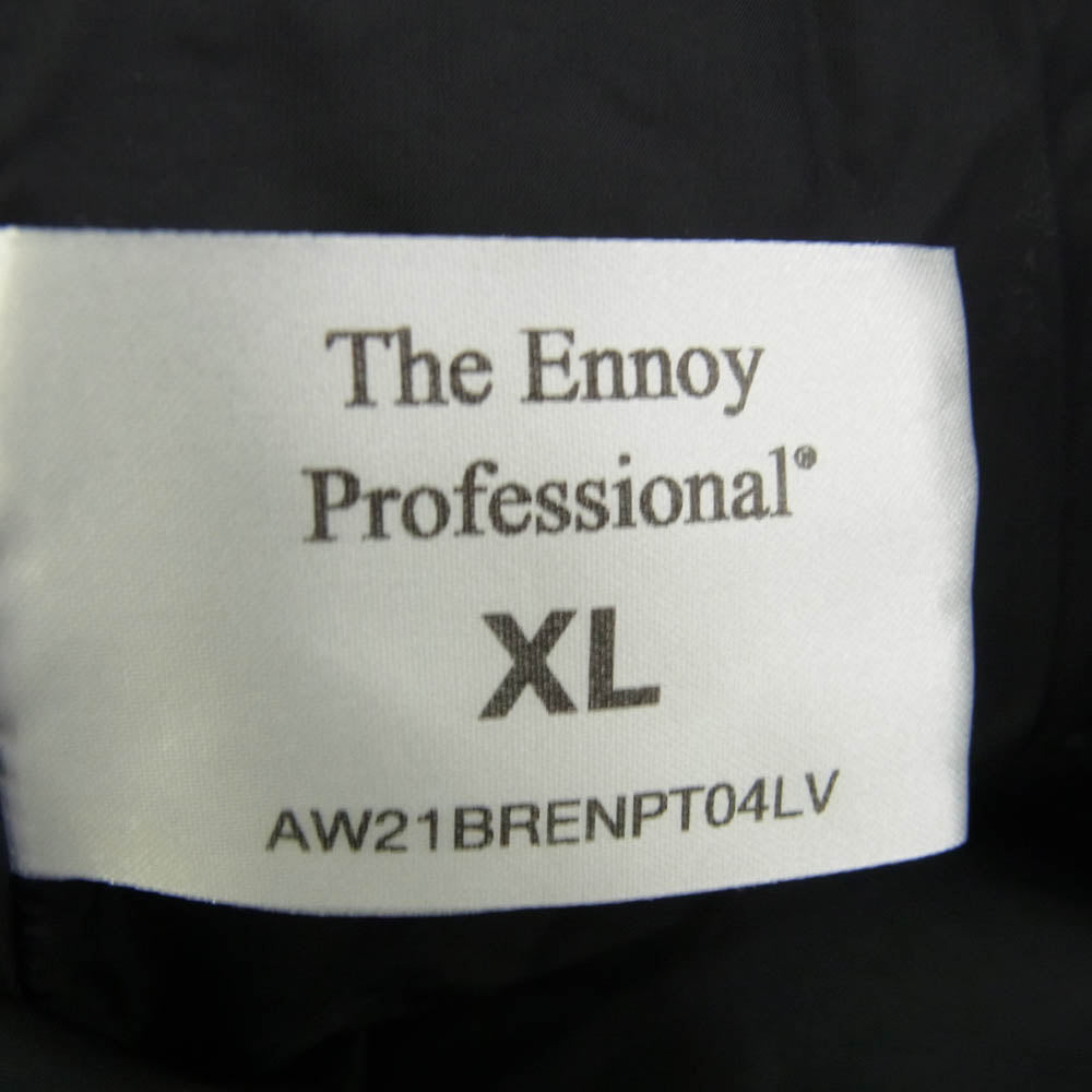 ザ エンノイ プロフェッショナル 21AW AW21BRENPT04LV PADDED NYLON PANTS 中綿 ロゴ刺繍 パデット ナイロン パンツ ダークネイビー系 XL【中古】