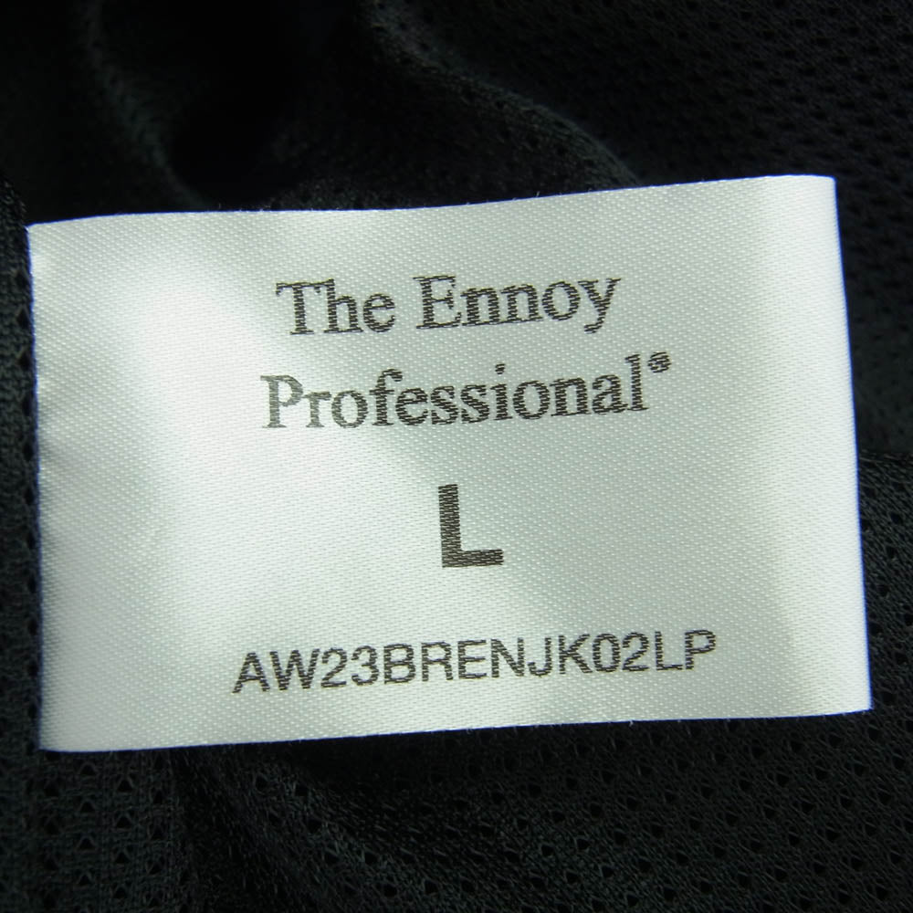 ザ エンノイ プロフェッショナル 23AW AW23BRENJK02LP スタイリスト私物 NYLON TRUCK SUIT JACKET ロゴ刺繍 ナイロン ジャケット ダークネイビー系 L【中古】