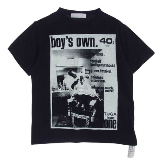 TOGA トーガ TC241-JK512 ISSUE ONE BOYS OWN Print T-shirt プリント Tシャツ 半袖カットソー ブラック ブラック系 S【中古】