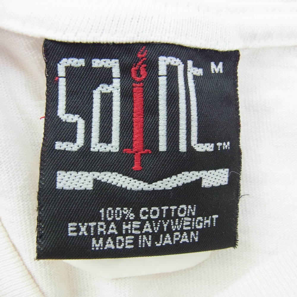 SAINT MICHAEL セントマイケル 23SS SM-S23-0000-015 SAINT YOUTH プリント Tシャツ 半袖カットソー ベージュ系 M【中古】