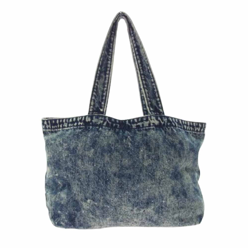 DIESEL ディーゼル ケミカル ウォッシュ デニム トート バッグ ハンドバッグ インディゴブルー系【中古】