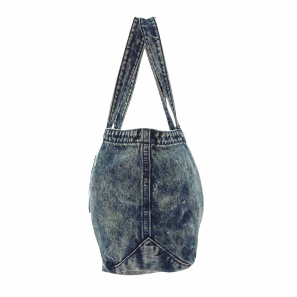 DIESEL ディーゼル ケミカル ウォッシュ デニム トート バッグ ハンドバッグ インディゴブルー系【中古】
