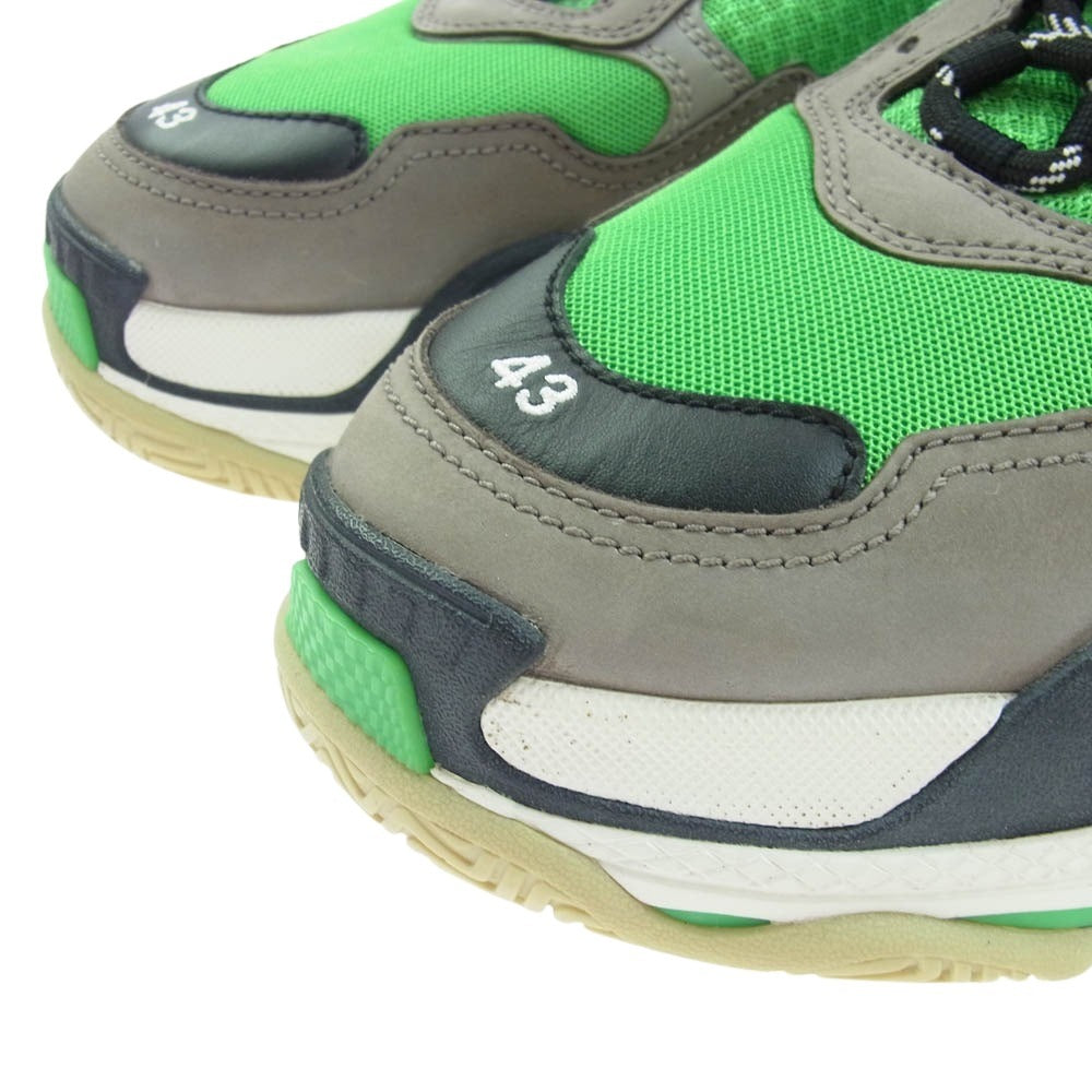 BALENCIAGA バレンシアガ 536737 TRIPLE S トリプルS スニーカー グリーン系 グレー系 28.5cm【美品】【中古】