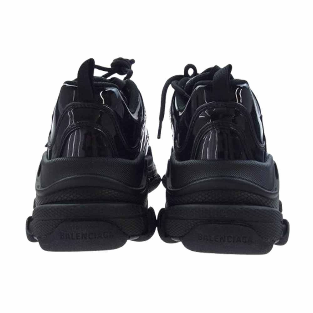 BALENCIAGA バレンシアガ 734954 Triple S Sneaker Black Patent トリプルS エナメル パテント スニーカー ブラック系 28.5cm【美品】【中古】