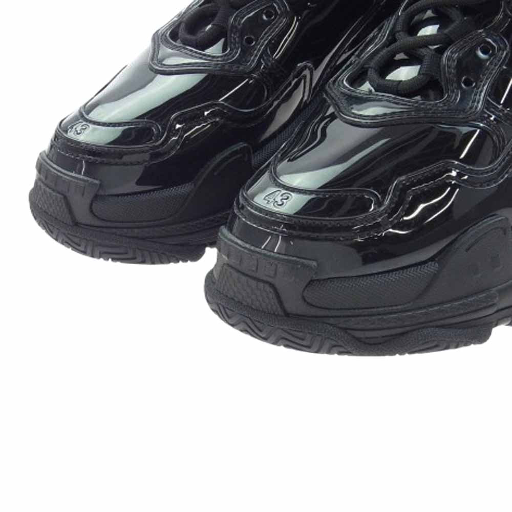 BALENCIAGA バレンシアガ 734954 Triple S Sneaker Black Patent トリプルS エナメル パテント スニーカー ブラック系 28.5cm【美品】【中古】