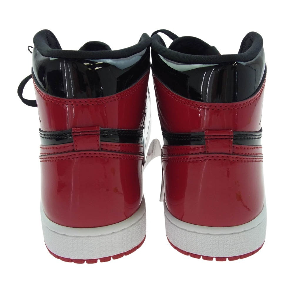NIKE ナイキ 555088-063 Air Jordan 1 High OG Patent Bred エアジョーダン1 ハイ OG "パテント ブレッド スニーカー ブラック系 レッド系 27cm【新古品】【未使用】【中古】