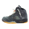 NIKE ナイキ CT8480-001 Off-White Air Jordan 5 Black Muslin Fire Red オフホワイト エアジョーダン5 ブラック モスリン ファイヤーレッド スニーカー グレー系 26.5cm【極上美品】【中古】