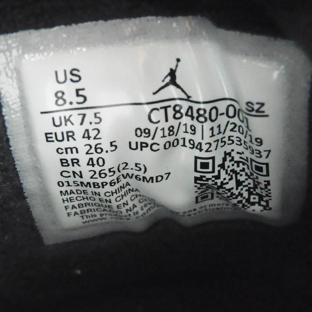 NIKE ナイキ CT8480-001 Off-White Air Jordan 5 Black Muslin Fire Red オフホワイト エアジョーダン5 ブラック モスリン ファイヤーレッド スニーカー グレー系 26.5cm【極上美品】【中古】