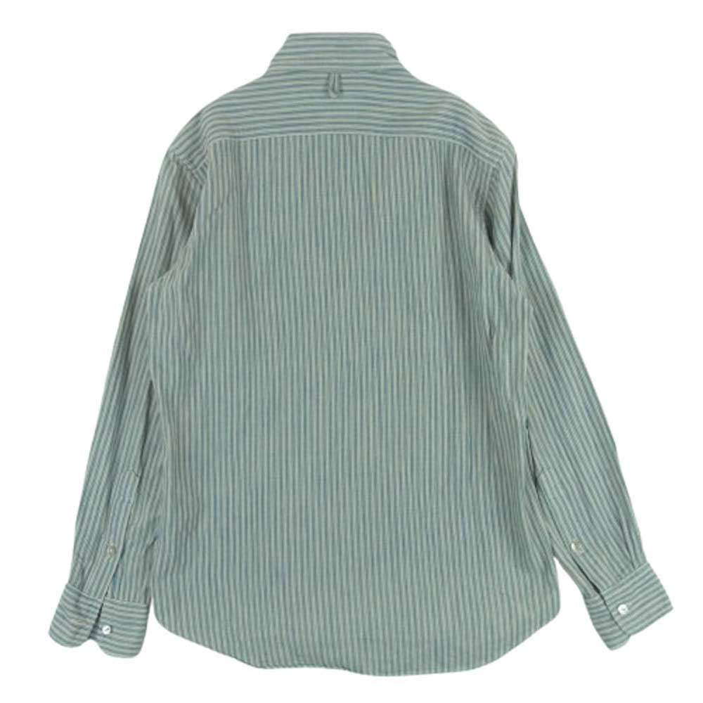 ORGUEIL オルゲイユ OR-5002B Windsor CollarShirt ウィンザー カラー ストライプ コットン 長袖 シャツ ライトブルー系 オフホワイト系 36【中古】