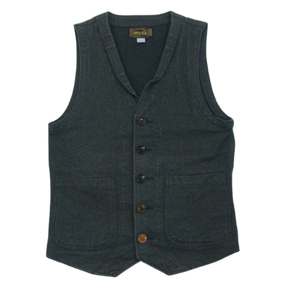ORGUEIL オルゲイユ OR-4009 Gilet コットン ジレ ベスト 日本製 ダークグレー系 36【中古】