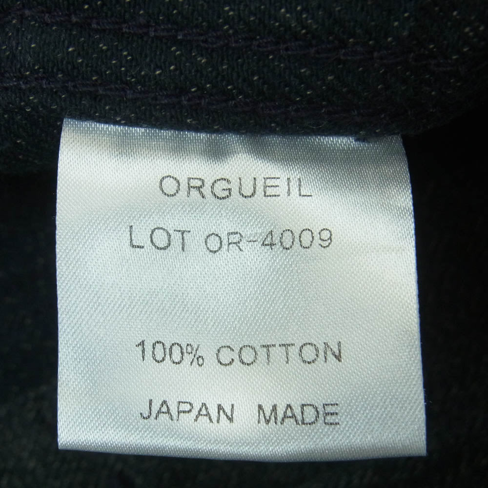 ORGUEIL オルゲイユ OR-4009 Gilet コットン ジレ ベスト 日本製 ダークグレー系 36【中古】