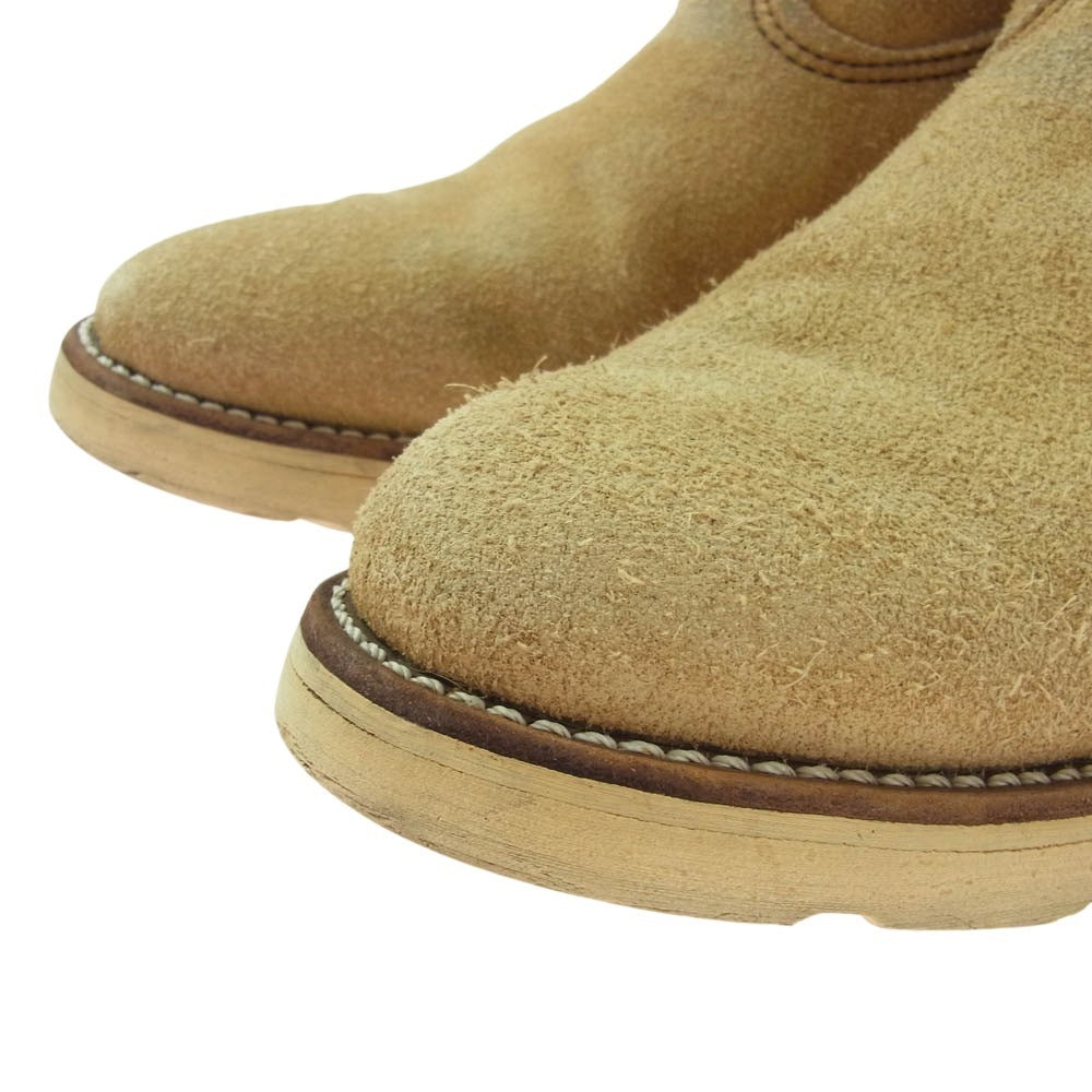 RED WING レッドウィング 8168 90s 刺繍羽タグ スエード ペコス ブーツ ベージュ系 8E【中古】