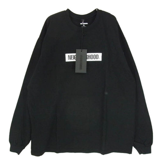 NEIGHBORHOOD ネイバーフッド 24SS 241PCNH-LT02 NH TEE LS-2 ロゴプリント ロングスリーブカットソー 長袖Tシャツ ブラック系 XL【新古品】【未使用】【中古】