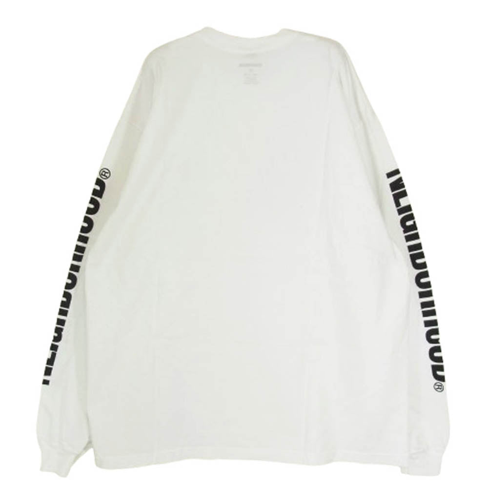 NEIGHBORHOOD ネイバーフッド 23AW 232PCNH-LT11 NH TEE LS-11 アームプリント ロングスリーブカットソー 長袖Tシャツ ホワイト系 XL【新古品】【未使用】【中古】