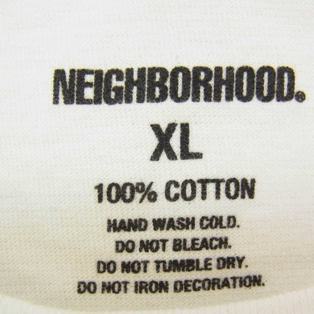 NEIGHBORHOOD ネイバーフッド 23AW 232PCNH-LT11 NH TEE LS-11 アームプリント ロングスリーブカットソー 長袖Tシャツ ホワイト系 XL【新古品】【未使用】【中古】