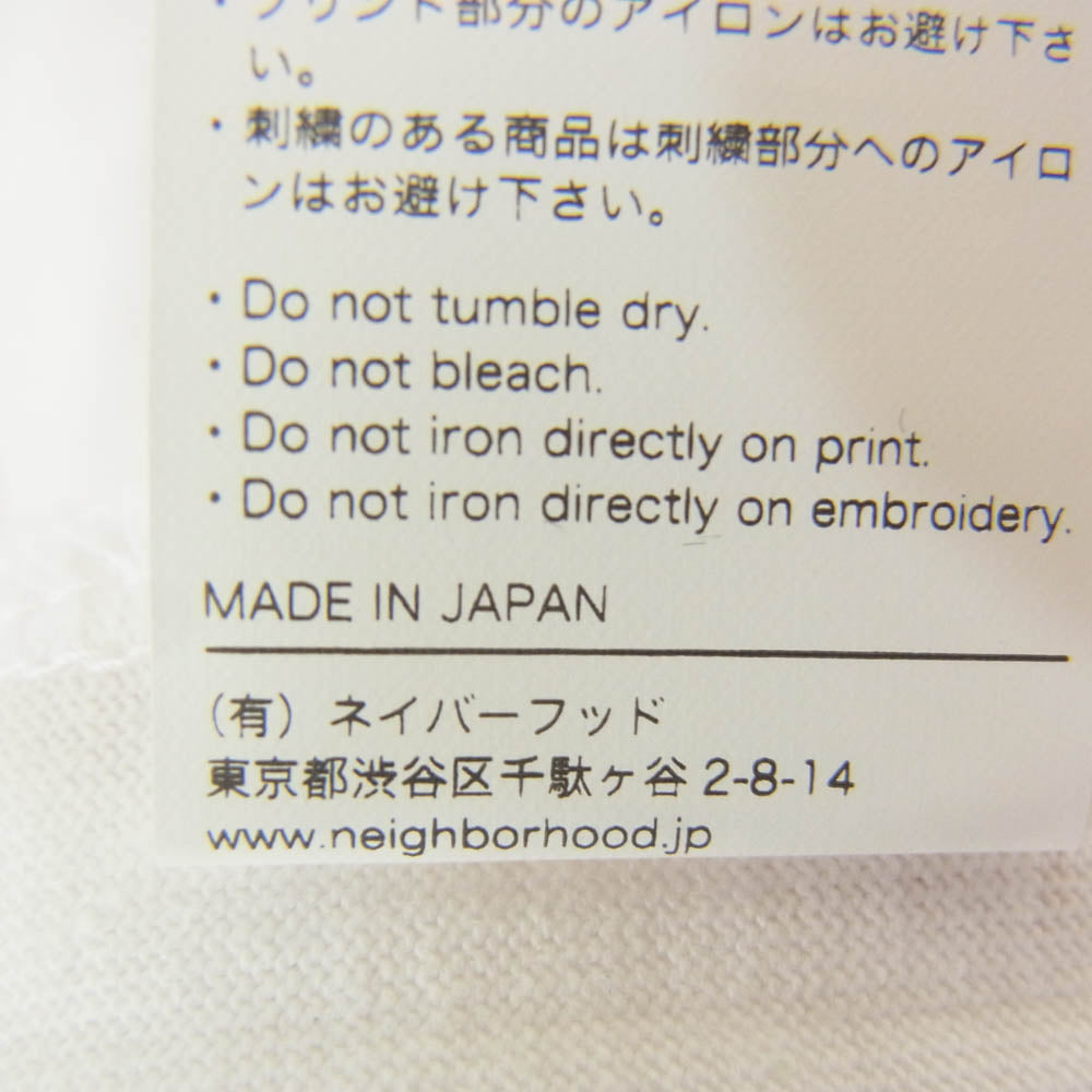 NEIGHBORHOOD ネイバーフッド 23AW 232PCNH-LT11 NH TEE LS-11 アームプリント ロングスリーブカットソー 長袖Tシャツ ホワイト系 XL【新古品】【未使用】【中古】