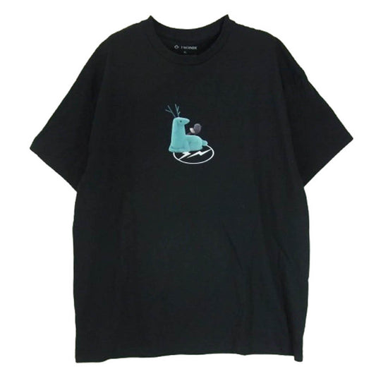 FRAGMENT DESIGN フラグメントデザイン × HELINOX ヘリノックス プリント Tシャツ 半袖カットソー ブラック系 XL【美品】【中古】