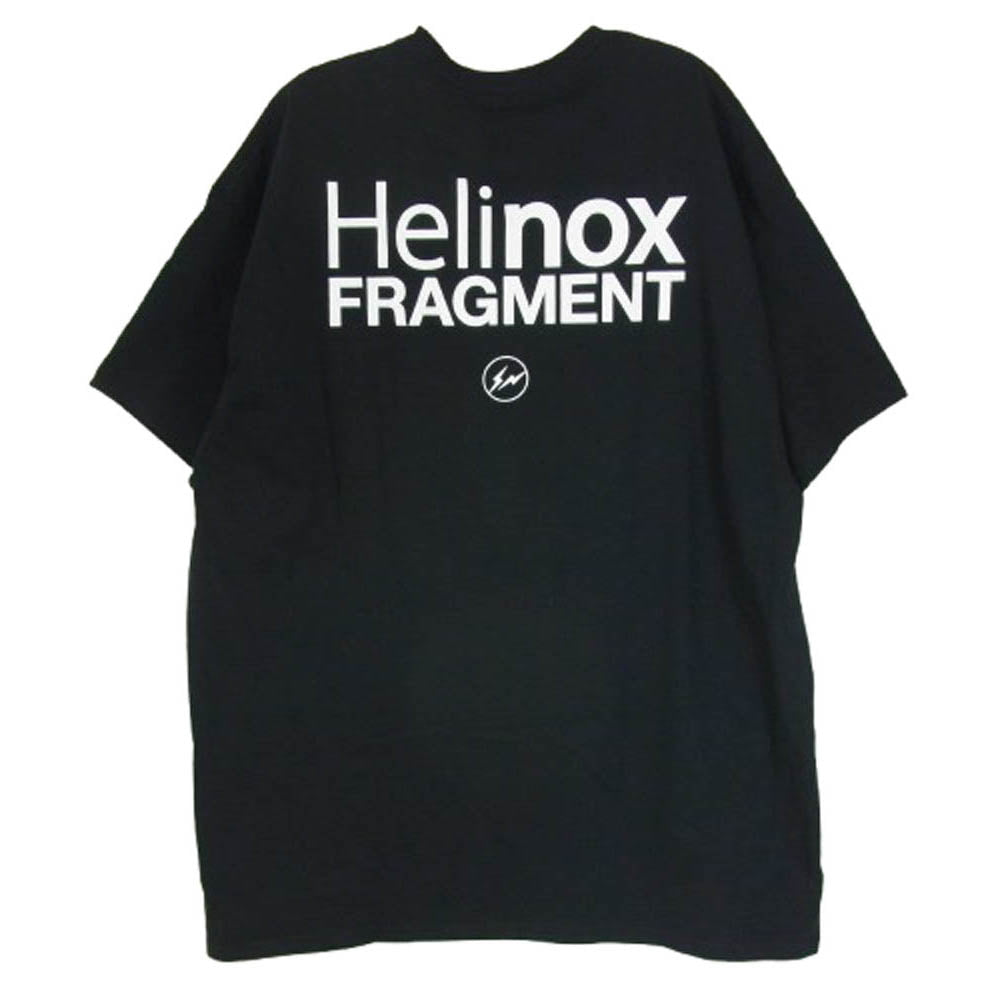 FRAGMENT DESIGN フラグメントデザイン × HELINOX ヘリノックス プリント Tシャツ 半袖カットソー ブラック系 XL【美品】【中古】