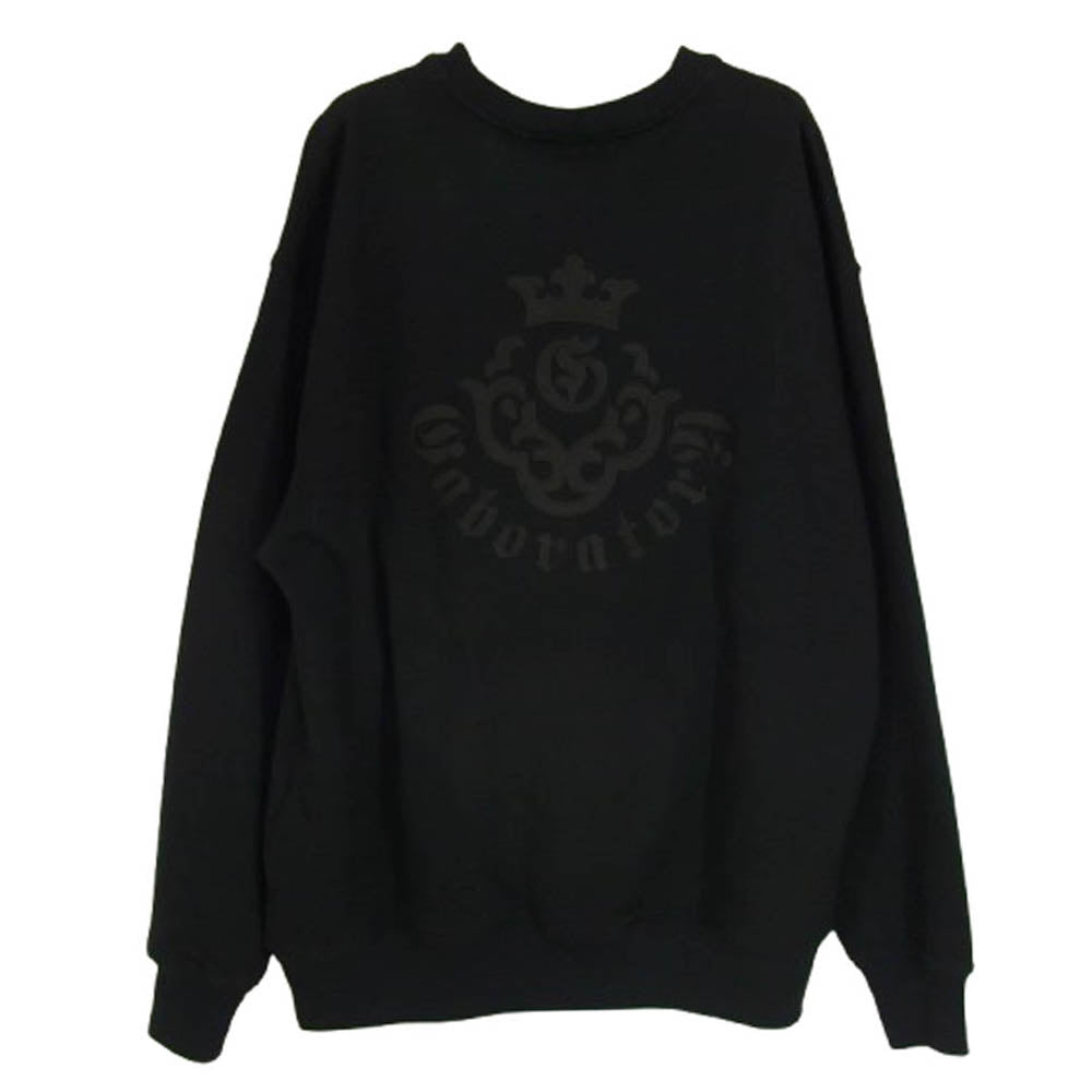 GABOR ガボール GABORATORY ガボラトリー Atelier Mark Embroidery Heavy Weight Sweatshirts  ロゴワッペン スウェット ブラック系 XL【極上美品】【中古】