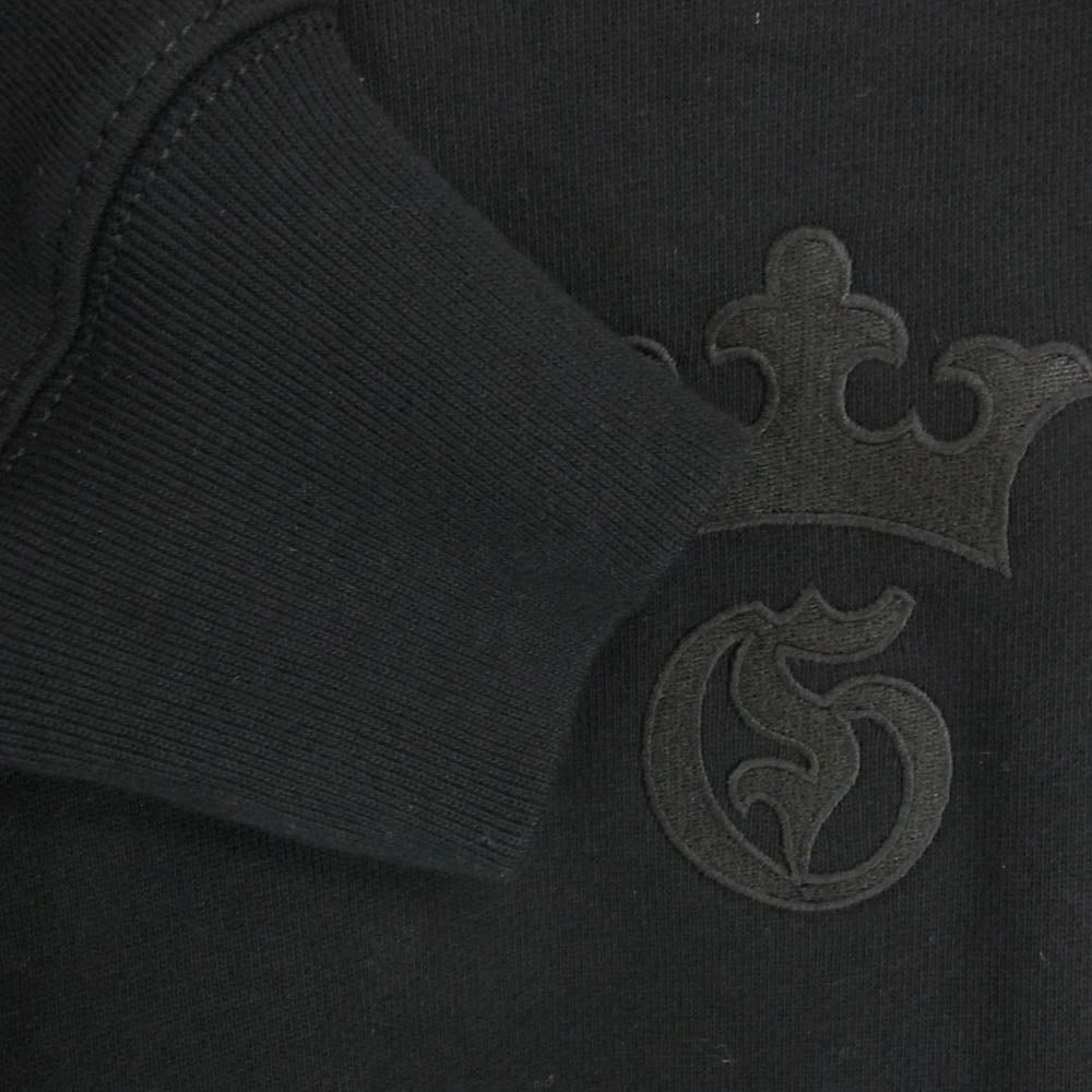 GABOR ガボール GABORATORY ガボラトリー Atelier Mark Embroidery Heavy Weight Sweatshirts  ロゴワッペン スウェット ブラック系 XL【極上美品】【中古】
