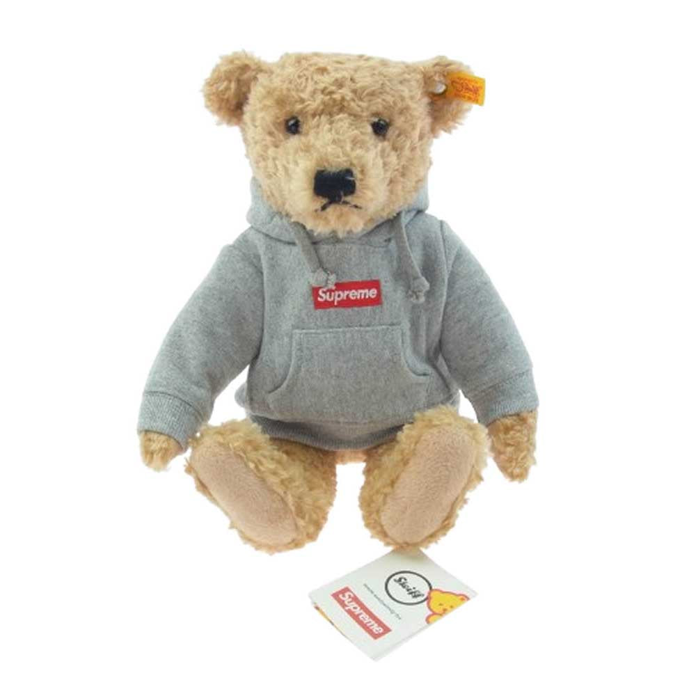 Supreme シュプリーム 18AW × Steiff シュタイフ Bear Heather Grey テディベア ぬいぐるみ ライトブラウン系 グレー系【極上美品】【中古】