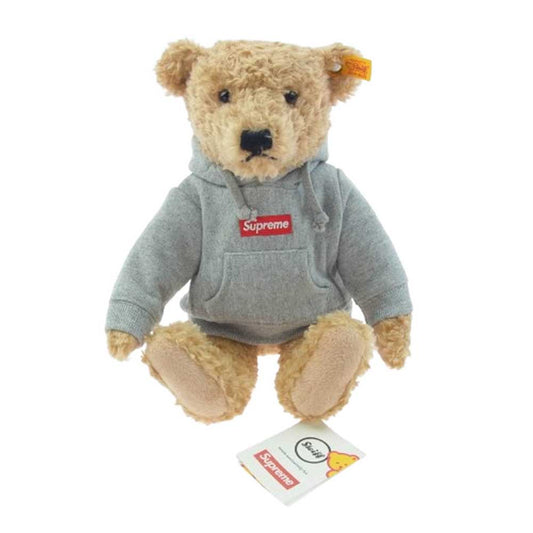 Supreme シュプリーム 18AW × Steiff シュタイフ Bear Heather Grey テディベア ぬいぐるみ ライトブラウン系 グレー系【極上美品】【中古】