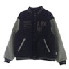 A BATHING APE アベイシングエイプ 1K73-141-904 × NEIGHBORHOOD ネイバーフッド Varsity Jacket バーシティジャケット スタジャン ブラック系 XL【美品】【中古】