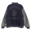 A BATHING APE アベイシングエイプ 1K73-141-904 × NEIGHBORHOOD ネイバーフッド Varsity Jacket バーシティジャケット スタジャン ブラック系 XL【美品】【中古】