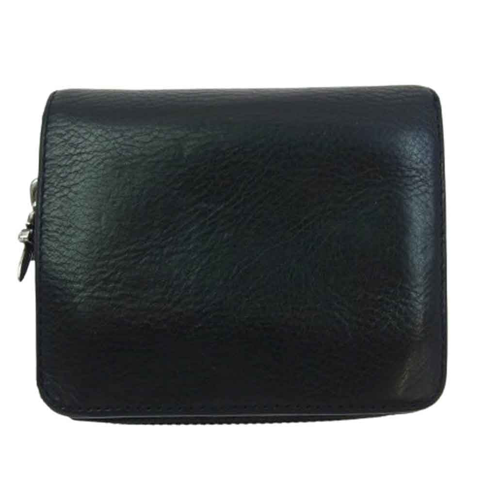 CHROME HEARTS クロムハーツ（原本有） SQ ZIP BILL スクエアジップビル ダガージップ レザーウォレット 財布 ブラック系 シルバー系【中古】