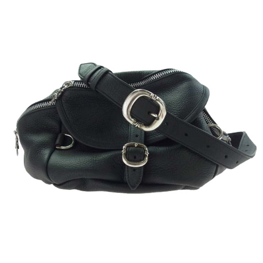 CHROME HEARTS クロムハーツ（原本有） SNAT PACK #1 スナットパック ダガージップ ガンスリンガーベルト レザー ウエストバッグ ブラック系【中古】