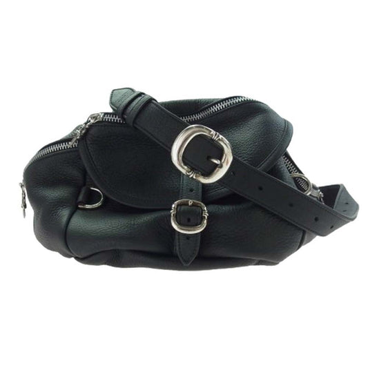 CHROME HEARTS クロムハーツ（原本有） SNAT PACK #1 スナットパック ダガージップ ガンスリンガーベルト レザー ウエストバッグ ブラック系【中古】
