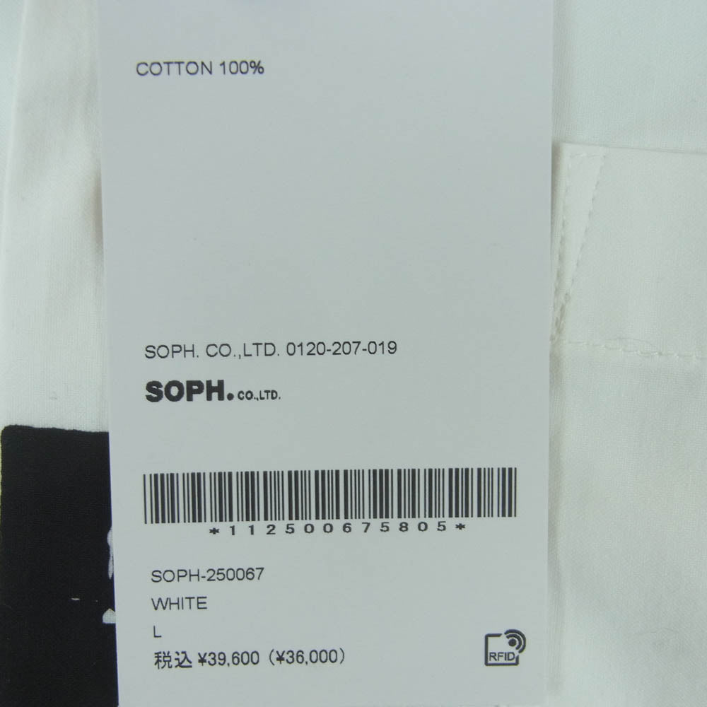 SOPHNET. ソフネット SOPH-250067 SIMON TAYLOR BROKEN BEAUTY S/S SHIRT WHITE サイモン テイラー 半袖 シャツ ホワイト系 L【極上美品】【中古】