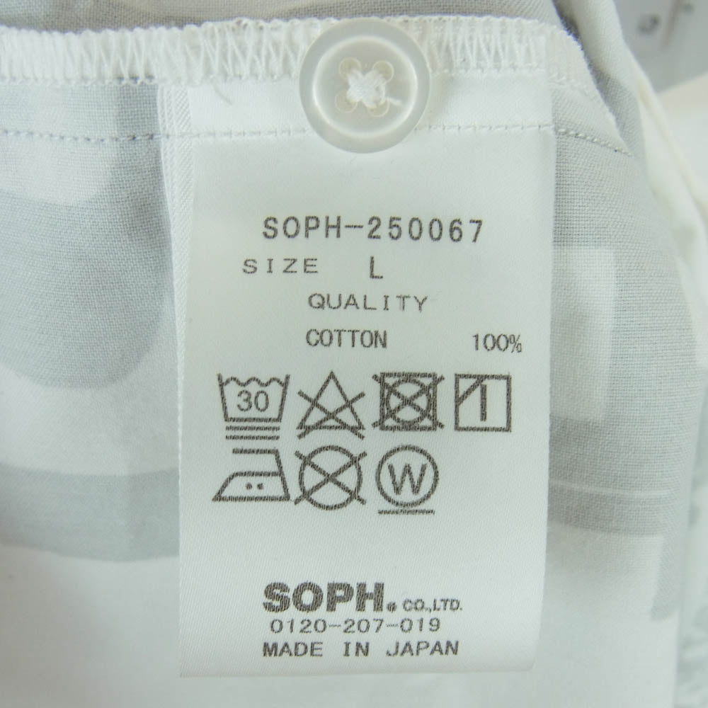 SOPHNET. ソフネット SOPH-250067 SIMON TAYLOR BROKEN BEAUTY S/S SHIRT WHITE サイモン テイラー 半袖 シャツ ホワイト系 L【極上美品】【中古】