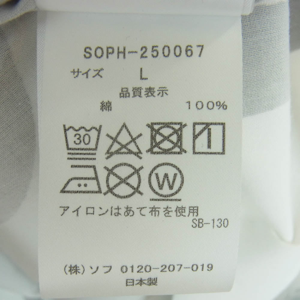SOPHNET. ソフネット SOPH-250067 SIMON TAYLOR BROKEN BEAUTY S/S SHIRT WHITE サイモン テイラー 半袖 シャツ ホワイト系 L【極上美品】【中古】