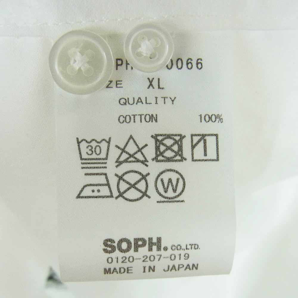 SOPHNET. ソフネット SOPH-250066 SIMON TAYLOR BROKEN BEAUTY SHIRT WHITE サイモン テイラー 長袖 シャツ ホワイト系 XL【極上美品】【中古】
