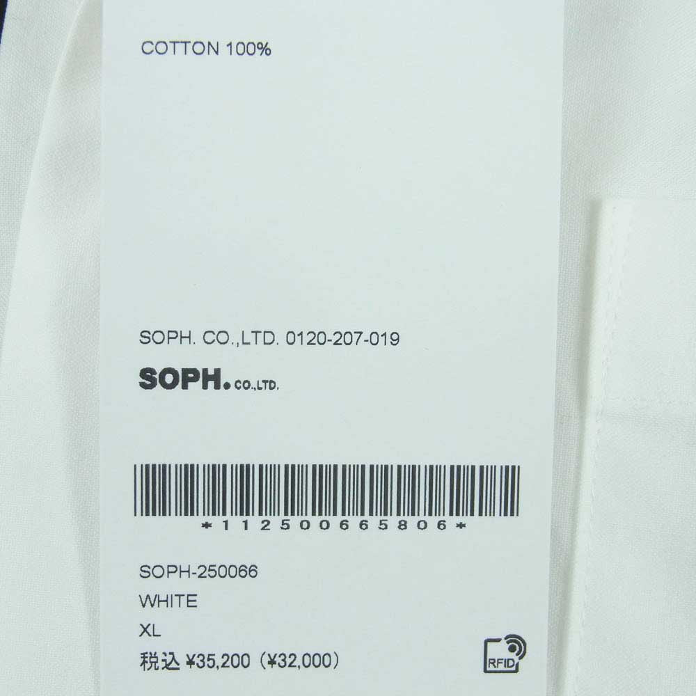 SOPHNET. ソフネット SOPH-250066 SIMON TAYLOR BROKEN BEAUTY SHIRT WHITE サイモン テイラー 長袖 シャツ ホワイト系 XL【極上美品】【中古】