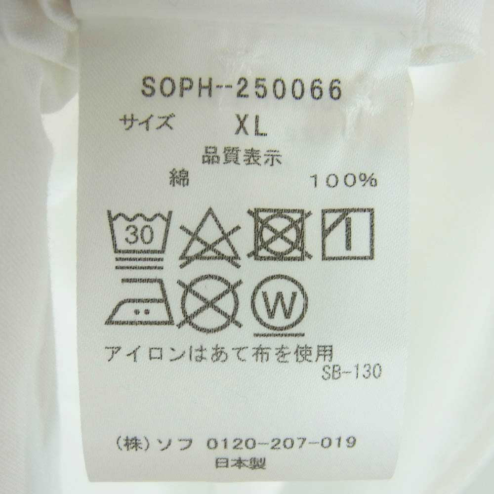 SOPHNET. ソフネット SOPH-250066 SIMON TAYLOR BROKEN BEAUTY SHIRT WHITE サイモン テイラー 長袖 シャツ ホワイト系 XL【極上美品】【中古】