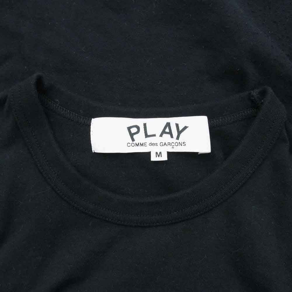 PLAY COMME des GARCONS プレイコムデギャルソン 24SS AX-T064 BLACKBLACK HEART T-SHIRT ハートワンポイント Tシャツ 半袖カットソー ブラック系 M【中古】