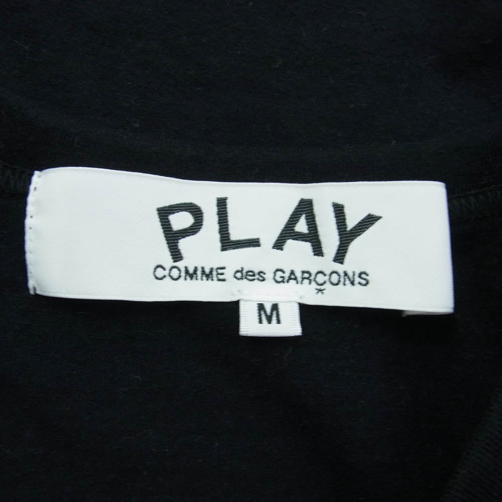 PLAY COMME des GARCONS プレイコムデギャルソン 24SS AX-T064 BLACKBLACK HEART T-SHIRT ハートワンポイント Tシャツ 半袖カットソー ブラック系 M【中古】