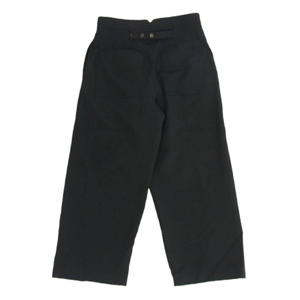 JIL SANDER ジルサンダー JSUO311031 MO200200 バックボタン ワイド スラックスパンツ ブラック系 44【中古】