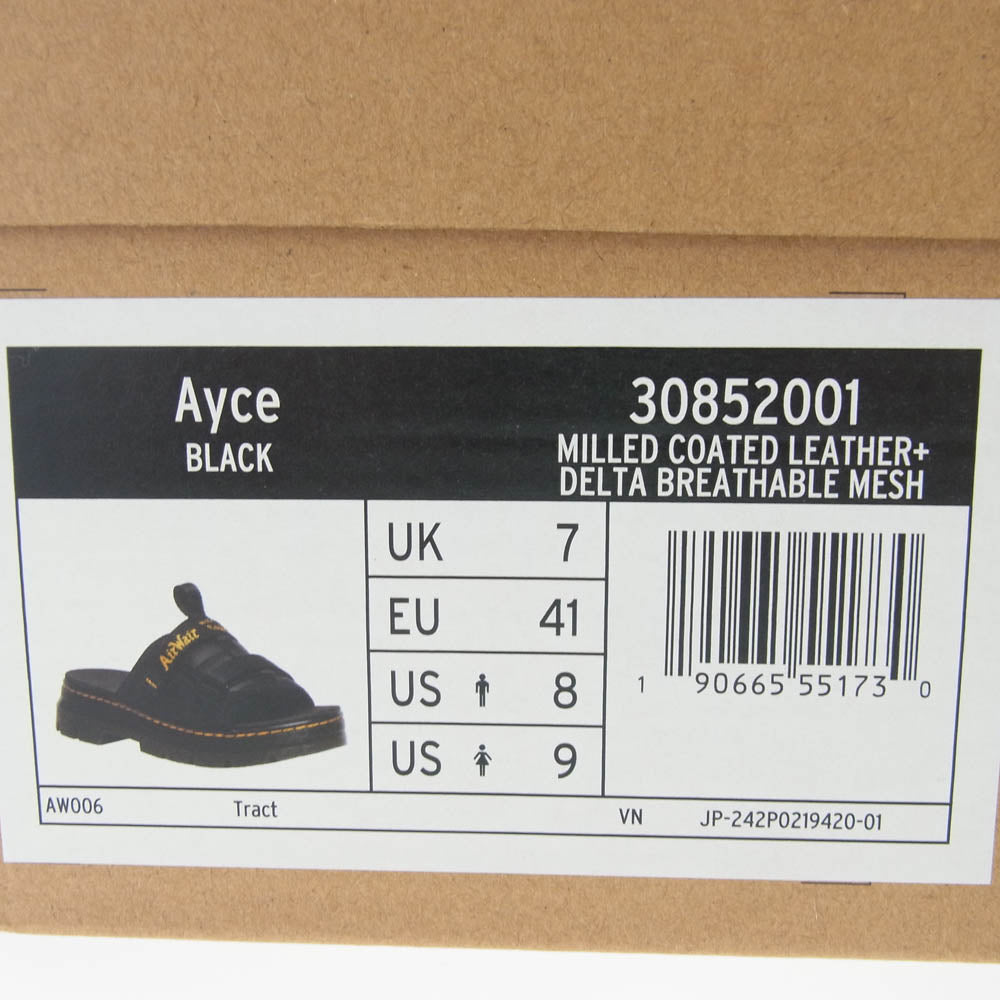 Dr.Martens ドクターマーチン 6322 AYCE スライド サンダル ブラック系 UK7【中古】